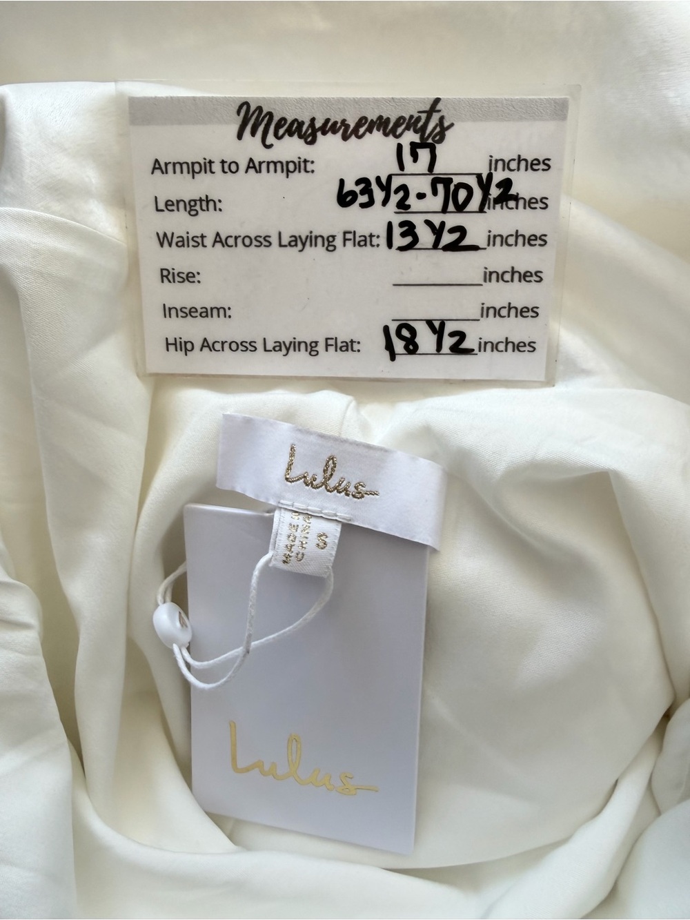 Lulus NWT “Meliana” White Satin Halter Backless Maxi Hi-Lo Dress. Size Small. - Picture 2 of 13